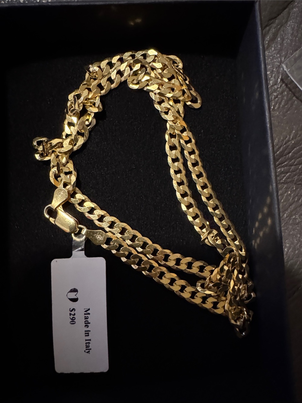 Italian Gold Over 925 Sterling Silver 4.7mm Flat Cuban Link Necklace 20”